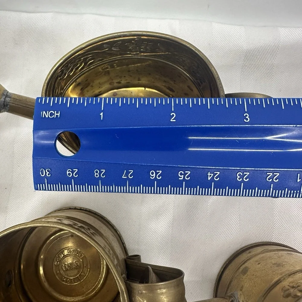 Lot 9 Vintage Hosley Brass 2.5